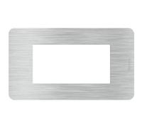 BTICINO MatixGO Plaque matériau technopolymère Aluminium JA4804EA Plaque MatixGO 4 modules