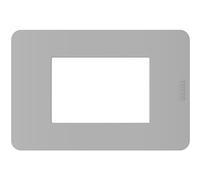 BTICINO MatixGO Plaque matériau technopolymère Gris JA4803JG Plaque MatixGO 3 modules