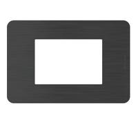 BTICINO MatixGO Plaque matérielle technopolymère Black Nickel JA4803EN Plaque MatixGO 3 modules