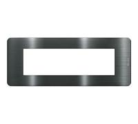 BTICINO MatixGO Plaque matérielle technopolymère Black Nickel JA4807EN Plaque MatixGO 7 modules