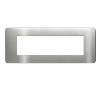 BTICINO MatixGO Plaque matérielle technopolymère Steel JA4807ES Plaque MatixGO 7 modules