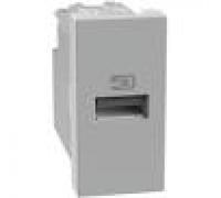 BTICINO MatixGO Prise de courant avec port USB 1 module Gris JG4191A Chargeur USB avec un port type A, 15 W