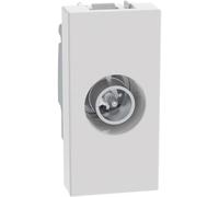 BTICINO MatixGO Prise TV 1 module Blanc JW4202D Prise coaxiale directe pour systèmes d'antenne jetables également téléalimentés