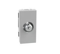 BTICINO MatixGO Prise TV 1 module Gris JG4202F Connecteur coaxial TV type F, impédance 75 ohms, fixation à vis