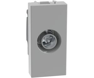 BTICINO MatixGO Prise TV 1 module Gris JG4202P14 Prise coaxiale traversante, atténuation, 14 dB