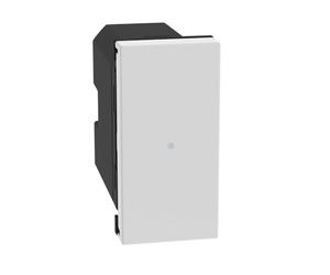 BTICINO MatixGO Smart Home Commande d'éclairage Optimisé pour lumière led 1 module Blanc JW4003CWI Commande d'éclairage sans fil