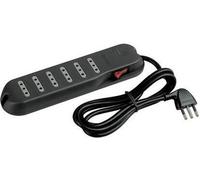 BTicino Multipresa 3630GB - 6 prises AC avec interrupteur - Couleur Anthracite