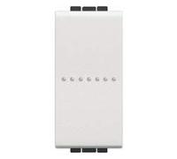 BTicino N4055AN Poussoir Livinglight à Bornes Automatiques, 10A, 250V, 1 Module, Blanc