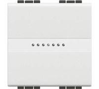 BTicino N4055M2AN Poussoir Livinglight à Bornes Automatiques, 10A, 250V, 2 Module, Blanc