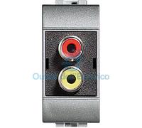 BTICINO NT4269R LIGHT TECH - Module Double RCA