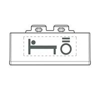 BTicino NT4915SETBL Pictogrammes Éclairables avec Symbole Lumière Lit Tech