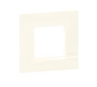 BTicino - Plaque Altège Collection Classico 1 poste finition Neige - blanc satiné avec liseré blanc brillant