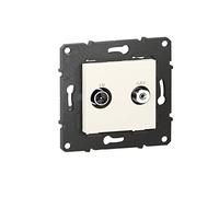 BTicino - Prise TV-SAT Altège adaptée à la réception satellite - finition Neige