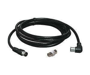 BTicino S2150N Câble d'extension TV Droit et 1 fiche à équerre, Longueur 1,5 m, Noir