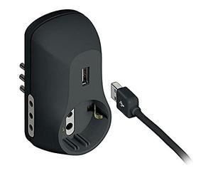 Bticino s3613gu Multiprise Bloc d'alimentation B3 avec Prise USB, 1.5 A, Noir
