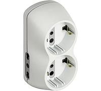 BTicino S3614D Adaptateur B4 prise multiple 4 places avec 2 prises Schuko standard allemand et 2 prises bivalenti10/16 A, prise grande 16 A, couleur blanche