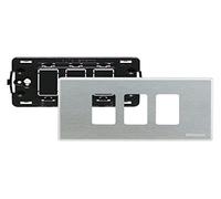 Bticino S503/13XS Plaque et support pour point de lumière, série magique pour boîte rectangulaire, en acier oxydal, robuste et fiable, 1 module