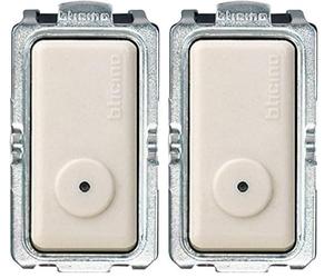 Bticino Serie s5005f-1 module il existe une touche magique 10 d'éclairage Ivoire (Lot de 2)