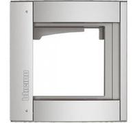 Legrand - Cadre et support modulaire Allmetal 350211 - 1 module - Argenté