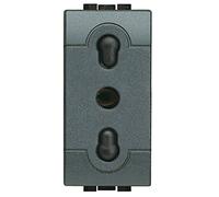 Bticino SL4180F L4180 Living International Series 2P+T 10/16A Prise 2 étapes 250 V Anthracite