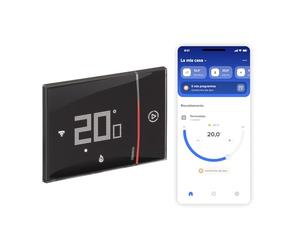 BTicino SXG8002 - Thermostat WiFi Intelligent Smarther2 avec Netatmo, Thermostat de chaudière à encastrer, programmable, Commande on/Off avec Application, Alexa et Google, Affichage de l'humidité,