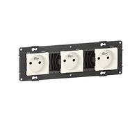 BTicino - Triple prise de courant précâblée Altège 16A avec connexion à bornes automatiques - finition Neige