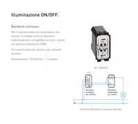 Bticino Déviateur connecté Living Now K4003C 125 VA 250 W 1 module