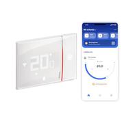 Bticino Thermostat connecté New Smarther2 XW8002E WiFi Netatmo Blanc, contrôle chaud/froid, 2 fils