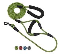 BTINESFUL Laisse double poignée pour chien de 3 m - Laisse à deux poignées pour chiens de petite, moyenne et grande taille, contrôle de la sécurité de la marche et du dressage