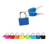 Btkigl Petit cadenas léger en acier pour valise, journal intime, cadenas décoratif avec 2 clés (bleu)