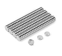 BTLIN Mini Aimants Rond, Petits Aimants Puissants Néodyme, Aimants Terres Rares 6mm x 2mm pour Réfrigérateur, Tableau Blanc, DIY, 100Pièces