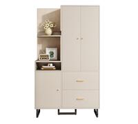 BTM Garderobe Compacte, Garderobe pour Couloir, Armoire de Couloir Mural avec Panneaux Moelleux et Chaussier, (LxHxP): 110x186x38 cm