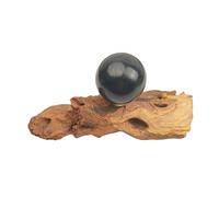 BTMDECOR Boule de cristal naturelle Shungite Sphère - Pierre polie Orbe pour la méditation, la décoration de bureau, le massage et la photographie - 30/40/50/60/70/80mm (1.18/1.57/1.97/2.36/2.76/3.1