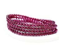 BTMDECOR Bracelet multi-tours grenat 7 mm pour femme, cristal rouge foncé, cadeau de bijoux