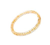 BTMDECOR Ensemble de bracelets en citrine naturelle, perles rondes à coupe droite, perles à six faces, bijoux tendance, One Size, Agate