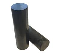 BTMDECOR Lot de 2 tiges d'harmonisation en shungite - Paire mate et polie de 10 cm × 4 cm - Cylindres en pierre naturelle pour la pratique de la mise à la terre, la concentration de la méditation, le