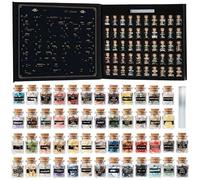 BTMDECOR Lot de 30 mini bouteilles en cristal avec grille et tableau de signification, 30set, Agate