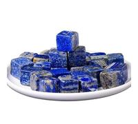 BTMDECOR Lot de 6 glaçons en cristal naturel, glaçons à congélation rapide pour whisky et vin rouge, ensemble de pierres réutilisables (lapis lazuli)