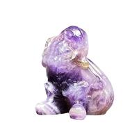 BTMDECOR Sculpture de Père Noël en fluorite naturelle - Ornement fait à la main en cristal pour décoration de maison et de bureau, env. 4,1 cm de haut, figurine de 40 g