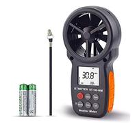 BTMETER Anémomètre Numérique Baromètre Portable, BT-100WM CFM Wind Speed Meter pour la vitesse du vent, la température, le test de refroidissement éolien avec humidité, altitude, drone d'escalade