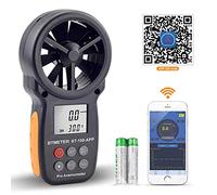 BTMETER Anémomètre Numérique de Vitesse du Vent de Poche, Bluetooth sans Fil à Palette Anémomètre Mètre pour Le Refroidissement Eolien, la Vitesse, Le Moniteur de Température BT-100APP