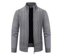 Btmpmcs Cardigan pour Homme Veste en Maille Automne Hiver Chaud Épais Pulls Ouvrez-Front Zippé Gilet à Manches Longues Sweater Décontractée Manteaux Tricoté avec Poches