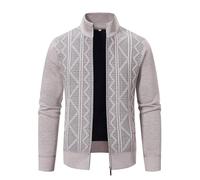 Btmpmcs Cardigan pour Homme Veste en Maille Automne Hiver Chaud Épais Pulls Ouvrez-Front Zippé Gilet à Manches Longues Sweater Décontractée Manteaux Tricoté avec Poches
