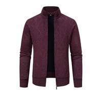 Btmpmcs Cardigan pour Homme Veste en Maille Automne Hiver Chaud Épais Pulls Ouvrez-Front Zippé Gilet à Manches Longues Sweater Décontractée Manteaux Tricoté avec Poches