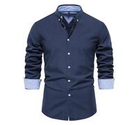 Btmpmcs Chemise Homme Manches Longues Regular Fit Chemises Chemise Boutonnée élégante Casual Business Formelle Chemise Repassage Facile Extensible sans Plis Shirts Classique Coton Chemise