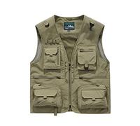 Btmpmcs Gilet D'extérieur pour Homme Gilet de Pêche avec Multi-Poches Léger Respirant à Séchage Rapide Veste Sans Manches Vêtements Veste de Sport Photographie Camping Chasse Gilets
