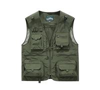 Btmpmcs Gilet D'extérieur pour Homme Gilet de Pêche avec Multi-Poches Léger Respirant à Séchage Rapide Veste Sans Manches Vêtements Veste de Sport Photographie Camping Chasse Gilets