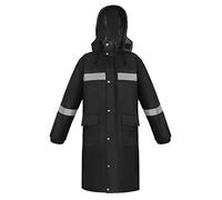 Btmpmcs Homme Pluie Imperméable Léger avec Capuche et Manches Ripstop Respirant Multi-Usage Imperméable avec Réfléchissante Manteau de Pluie Long Impermeable