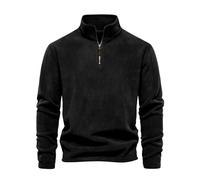 Btmpmcs Homme Sweatshirt en Micro Fleece 1/4 Zip Pullover Chaud à Manches Longues Automne Hiver Thermique Épais Pull en Polaire Couleur Unie Casual Sport Sweat-Shirt Travail Sweat