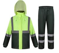 Btmpmcs Homme Vetement de Pluie Multifonction Ensemble Veste et Pantalon Imperméables 2 Pièces Ultra léger Imperméable et Coupe-Vent Veste De Pluie Légère et Résistante